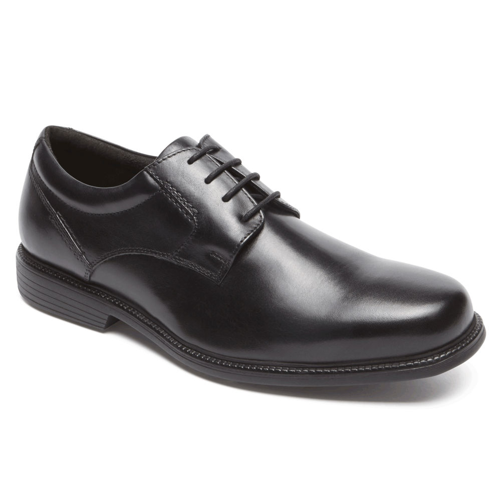 Rockport Mens Charles Road Plain Toe - Oxfords Black - OZH051794